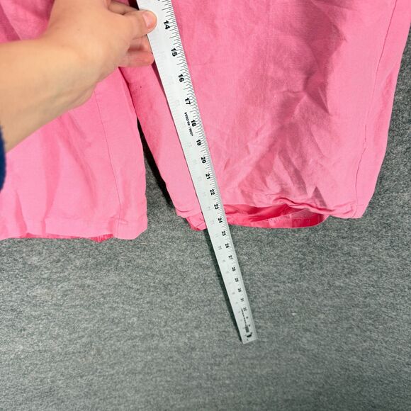 Rene Margo Cropped Pants Women 1X Plus Pink High Rise Zipper Flat Front Pockets - Picture 5 of 7